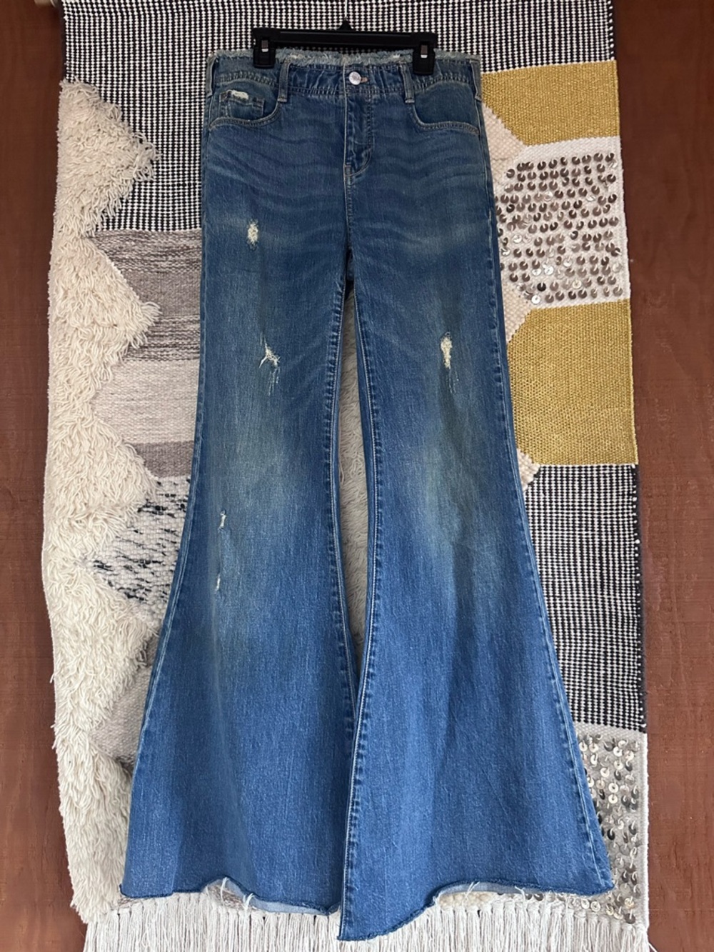 Anthropologie the Supermodel high-Rise wide Leg Women's Jeans distressed. - Picture 6 of 9